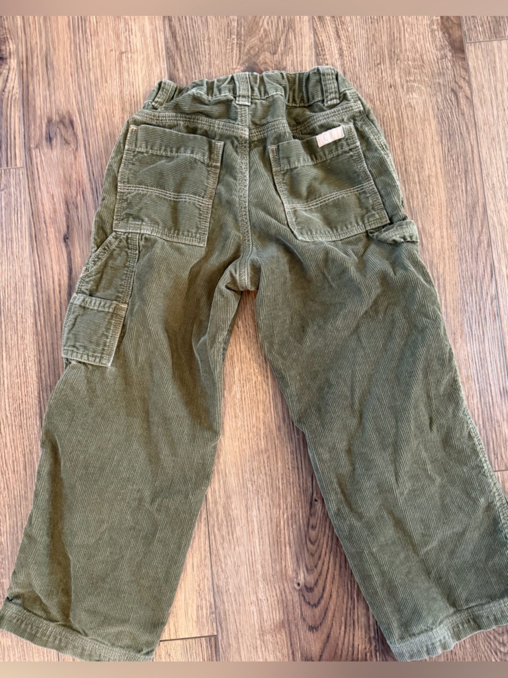 Gymboree Boys Sz 6 boys Corduroy Pants Cargo Green  Like New adjustable waist